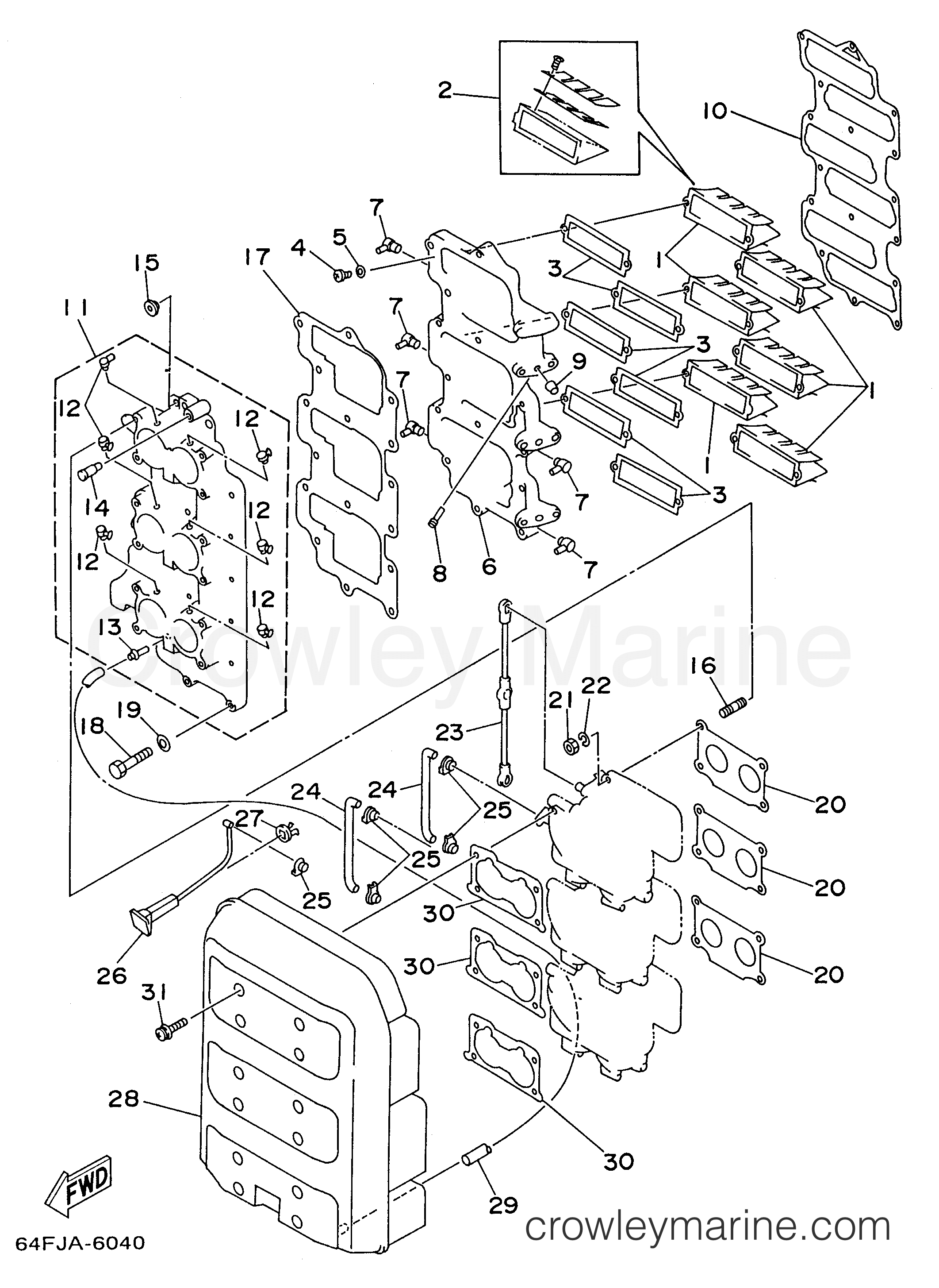 Yamaha Motors P200TLRV - INTAKE