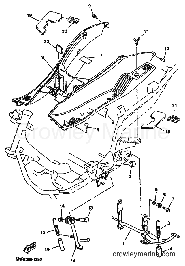 2001 Scooter YP125E - YP125E (5NR1) [010] - STAND & FOOTREST