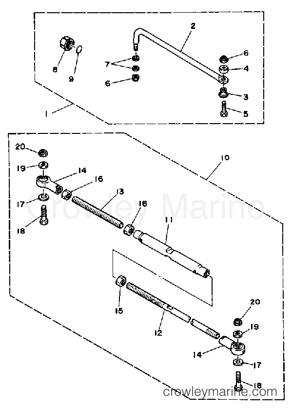 Yamaha Motors L250TXRP - STEERING GUIDE ATTACHMENT