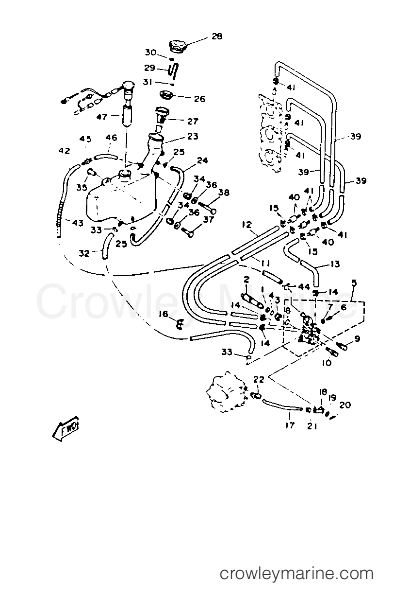 Yamaha Motors 40SD-JD - OIL PUMP TANK