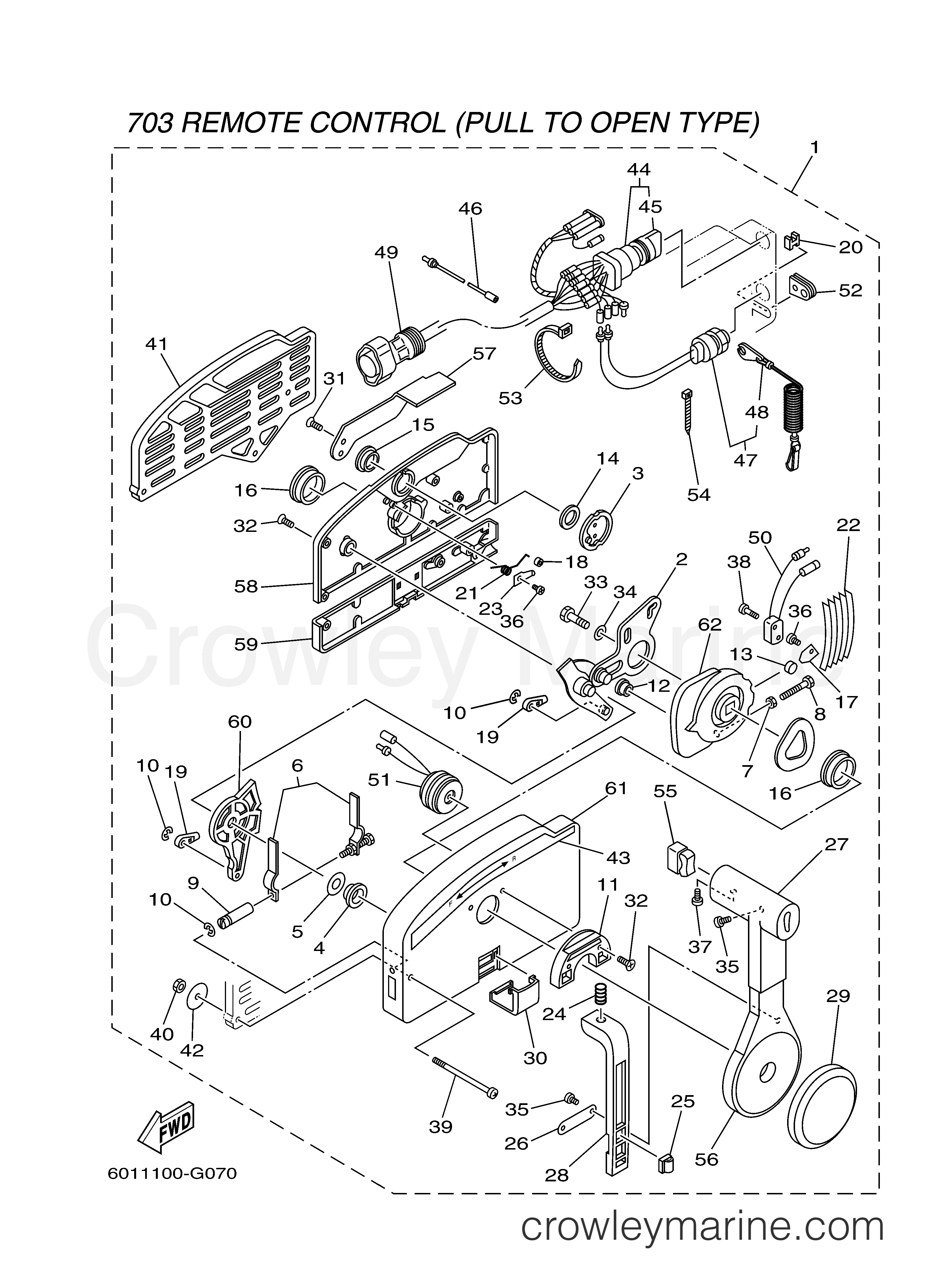 Yamaha Motors Rigging 2007 - CONTROL STANDARD SIDE 703 PULL