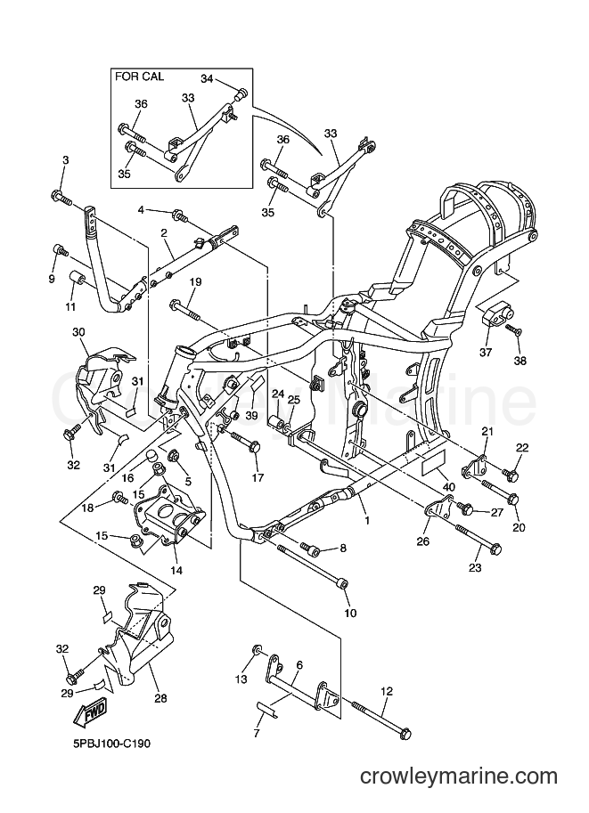 Yamaha Motors XVS1100 (5PBL) [010] - FRAME