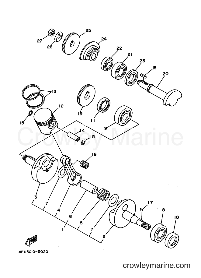 2000 Scooter DT50LC - DT50LC (3UN7) [010] - CRANKSHAFT & PISTON