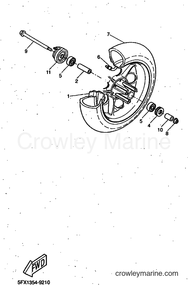 1999 Scooter CW50RS - CW50RS (5FX9) [999] - FRONT WHEEL