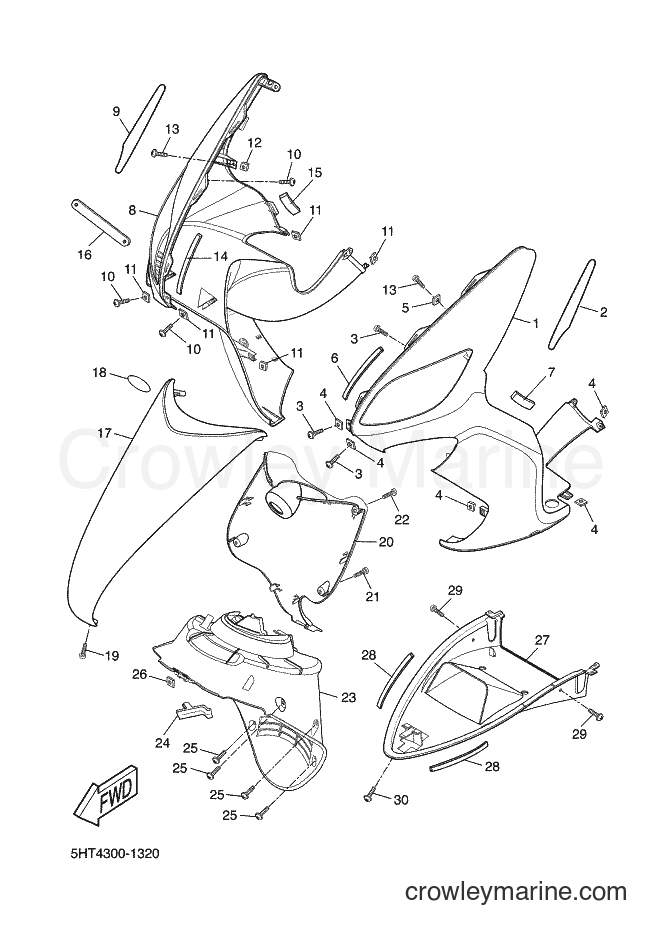 2002 Scooter XQ125 - XQ125 (5HT4) [030] - LEG SHIELD