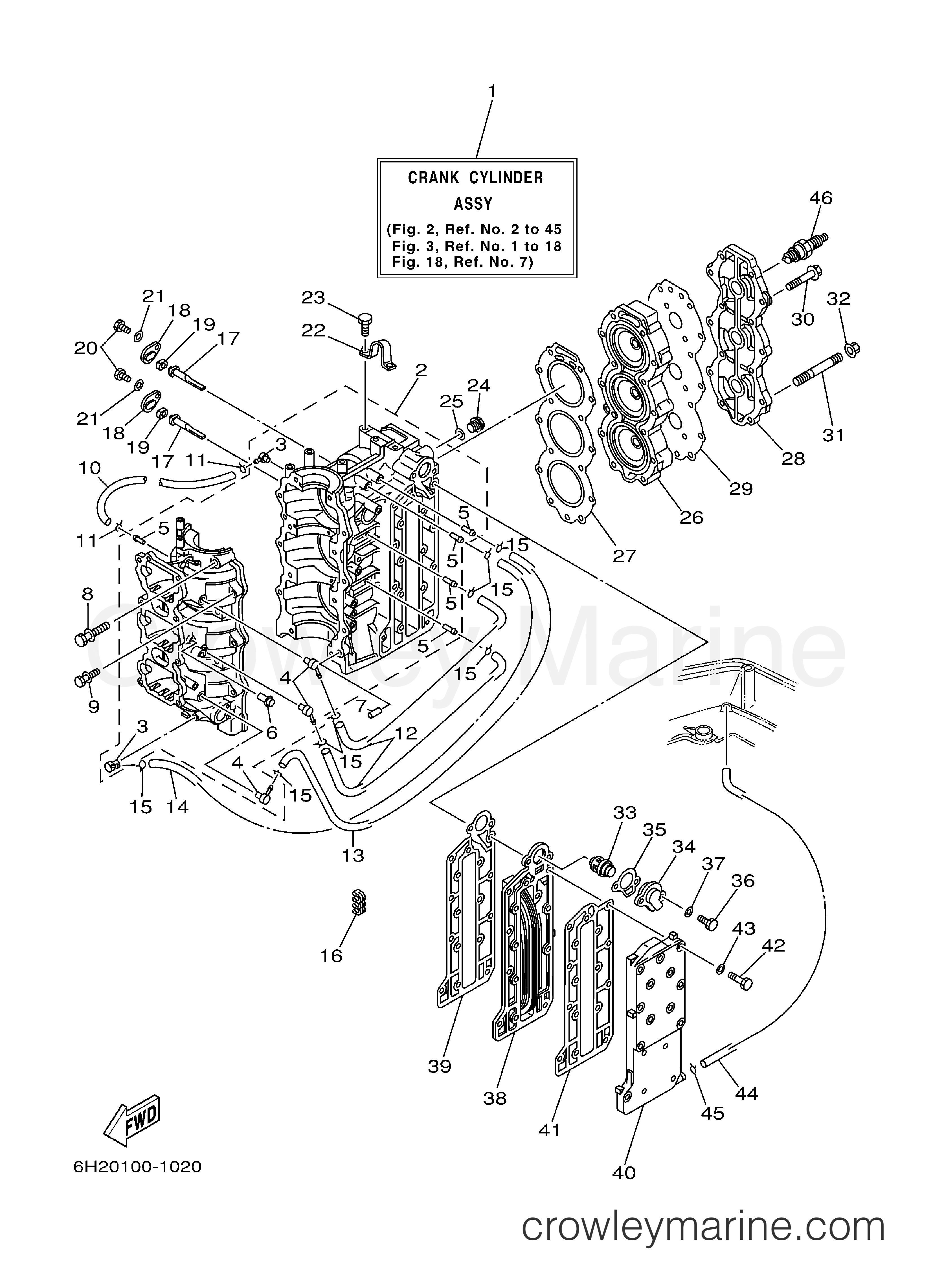 Yamaha Motors C60TLRZ - CYLINDER CRANKCASE