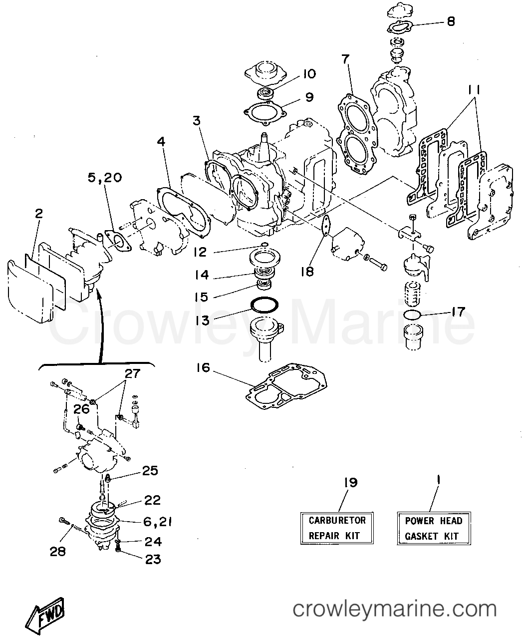 Yamaha Motors C25MSHT - REPAIR KIT 1
