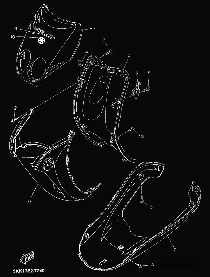 1999 Scooter YN100 - YN100 (5KK1) [999] - LEG SHIELD