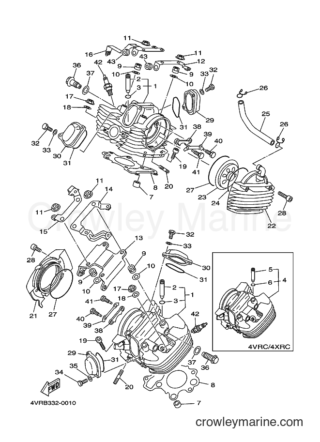 Yamaha Motors XVS650 (4XRB) [010] - CYLINDER HEAD