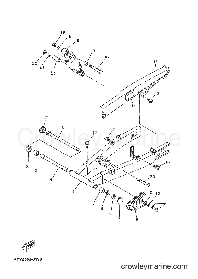 2001 Scooter TZR50 - TZR50 (4YV4) [010] - REAR ARM & SUSPENSION