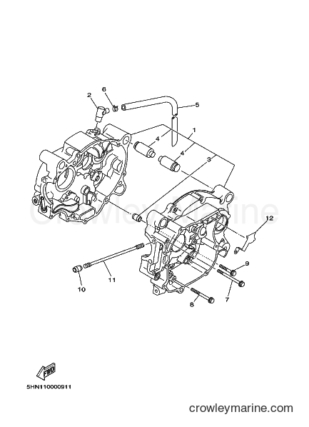 2003 Dirt Bike TT-R90 - TT-R90 (5HND) [010] - CRANKCASE