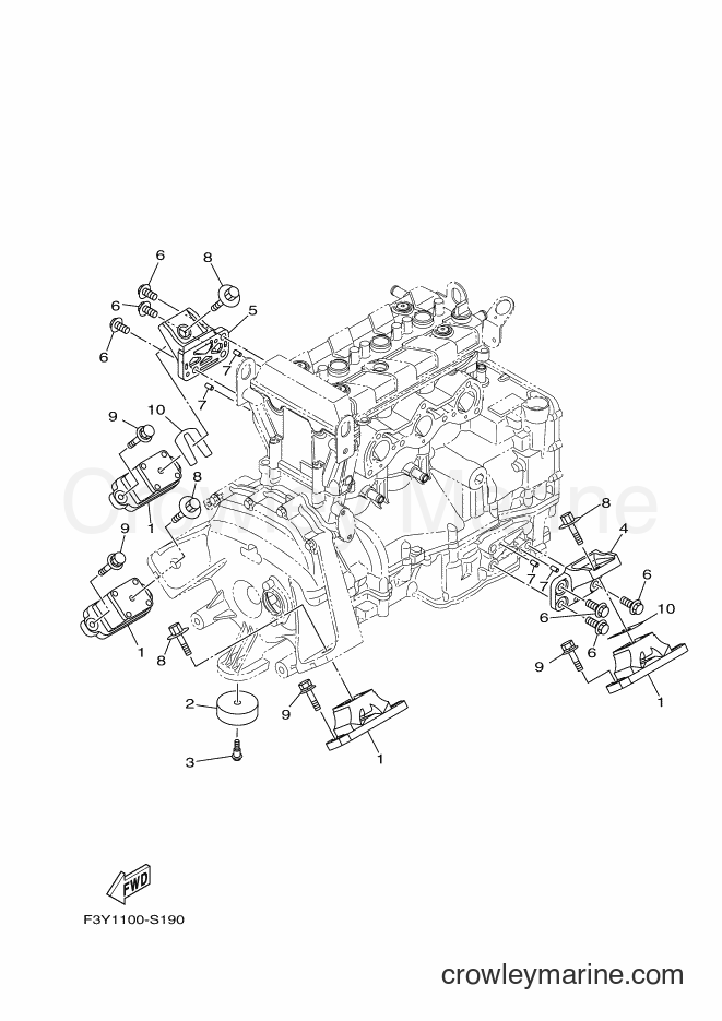 Yamaha Motors EX1050A-S (F3Y2) [010] - ENGINE MOUNT