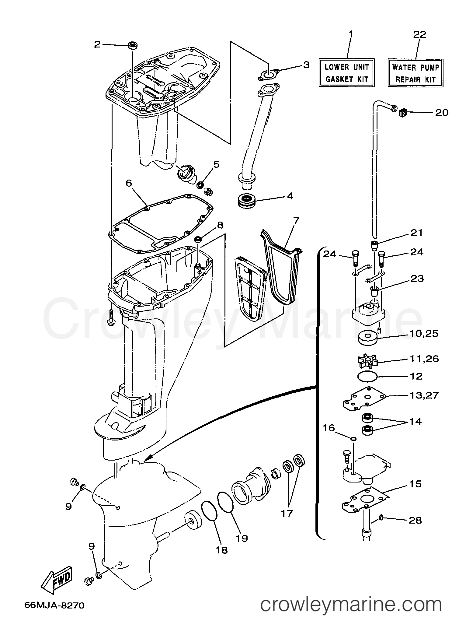Yamaha Motors F15ESHX - REPAIR KIT 3
