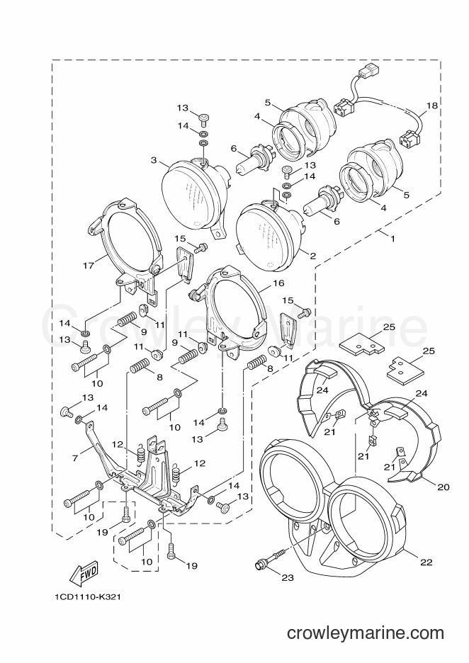 Yamaha Motors YW50F (1CD2) [010] - HEADLIGHT