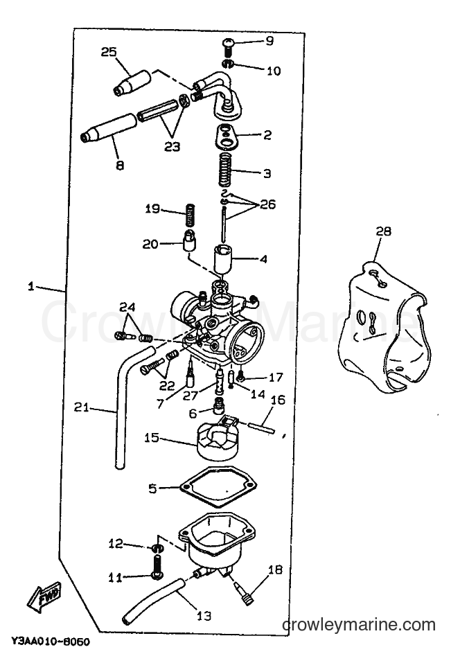 1990 Scooter CW50 - CW50 (3WV1) [999] - CARBURETOR