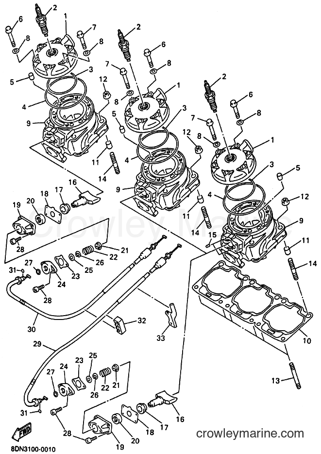 Yamaha Motors SRX700 (8DN4) [020] - CYLINDER HEAD