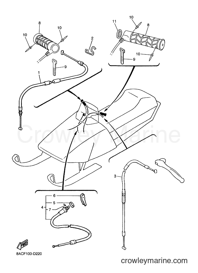 Yamaha Motors VK540E (8ACT) [010] - CONTROL CABLE