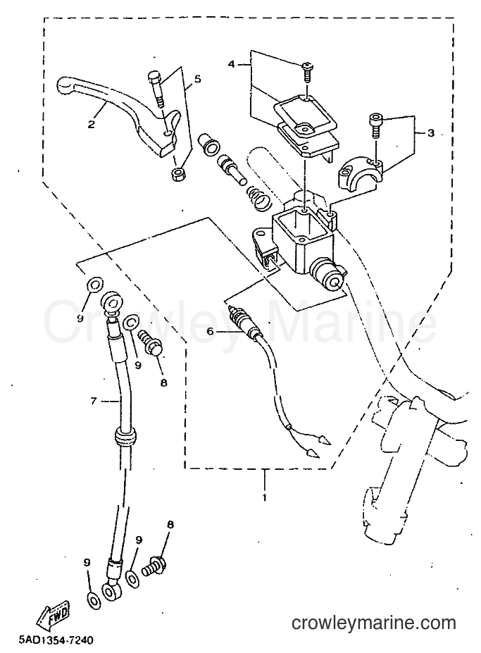 Yamaha Motors YN50 (5BW2) [010] - FRONT MASTER CYLINDER
