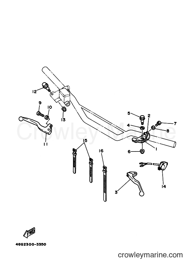 1993 Dirt Bike TY250Z - TY250Z (4GG2) [999] - HANDLE SWITCH & LEVER