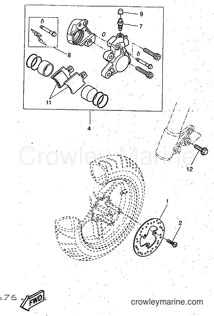 1997 Scooter YQ50 - YQ50 (5CK1) [999] - FRONT BRAKE