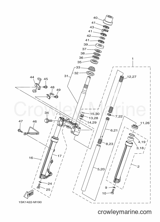 2015 Scooter AL125FC - AL125FC (1SK3) [010] - STEERING