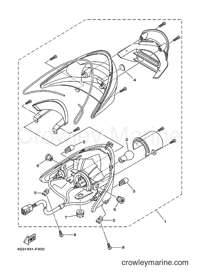 2007 Dirt Bike JT135 - JT135 (4S33) [010] - TAILLIGHT