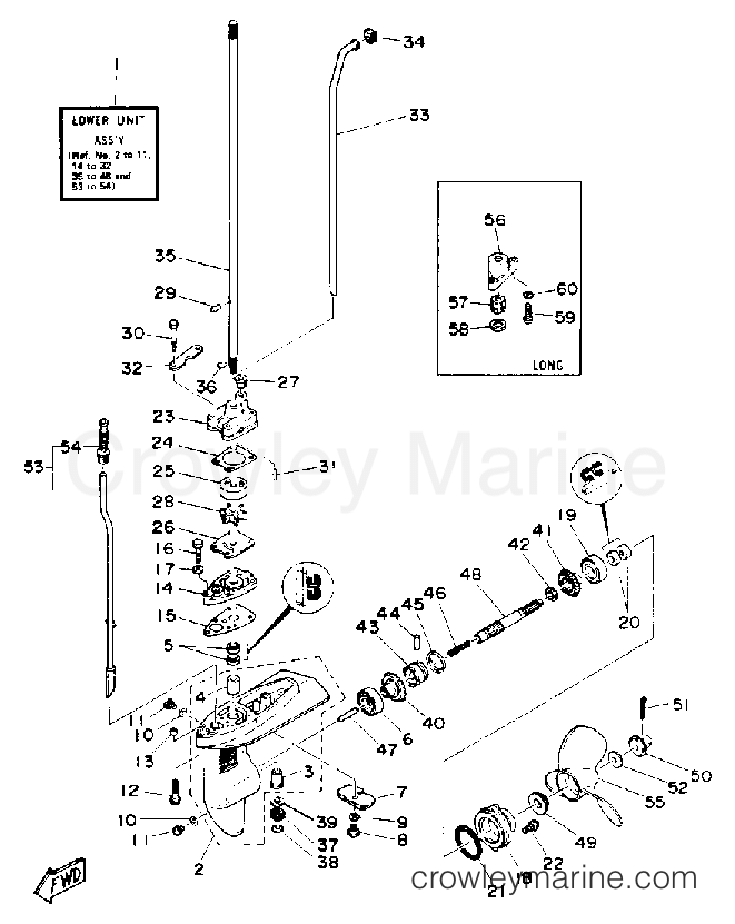 Yamaha Motors 4MLHR - LOWER DRIVE 1