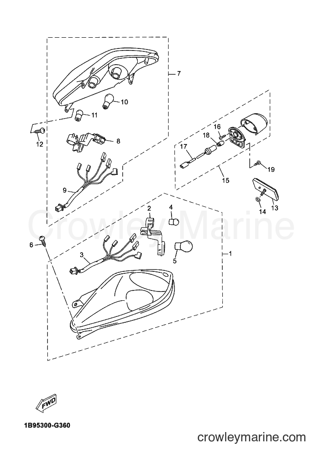 2009 Scooter YP125R - YP125R (1B99) [010] - TAILLIGHT