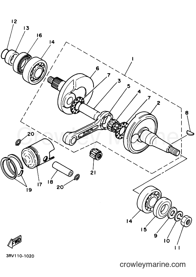 1995 Dirt Bike PW80 - PW80 (4BC5) [060] - CRANKSHAFT & PISTON