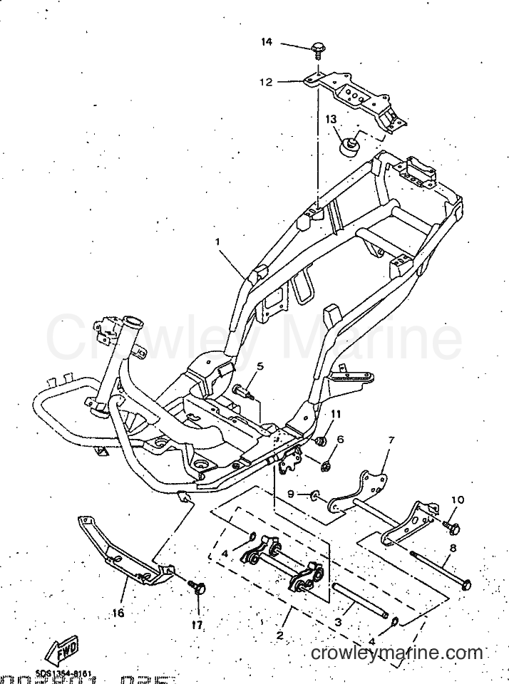1998 Scooter YP125E - YP125E (5DS6) [010] - FRAME