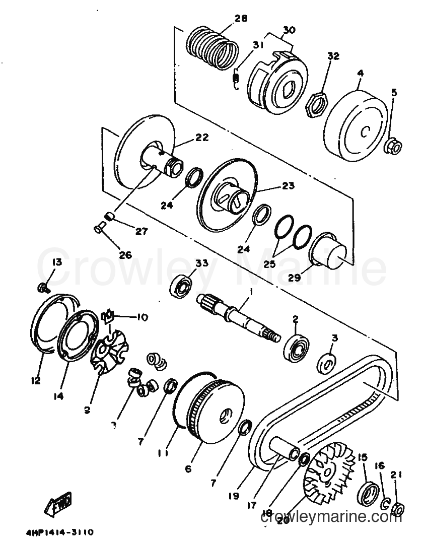 1995 Scooter XC125T - XC125T (4KY4) [99A] - CLUTCH