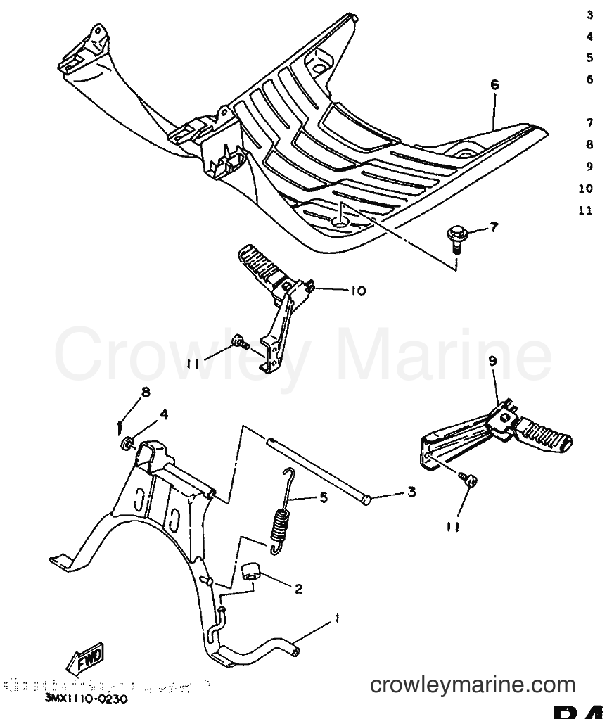 1991 Scooter CW50 - CW50 (4BX1) [999] - STAND & FOOTREST