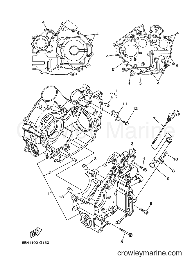 Yamaha Motors YXR700F (5B4D) [010] - CRANKCASE