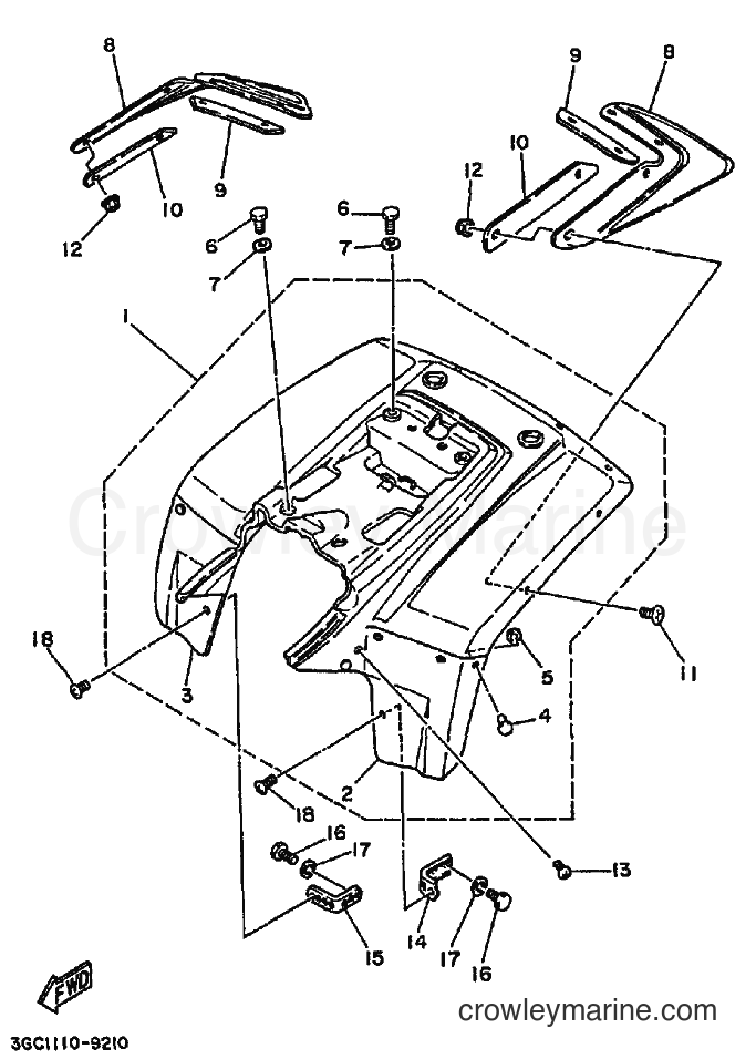 1989 ATV YFM200DX - YFM200DX (3GC2) [010] - REAR FENDER