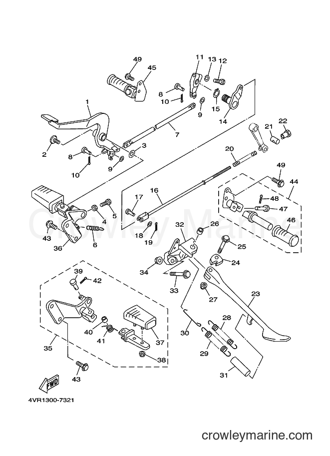 Yamaha Motors XVS650 (4XP2) [02A] - STAND & FOOTREST