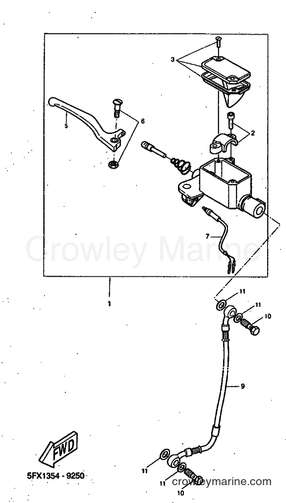1999 Scooter CW50RS - CW50RS (5FX9) [999] - FRONT MASTER CYLINDER