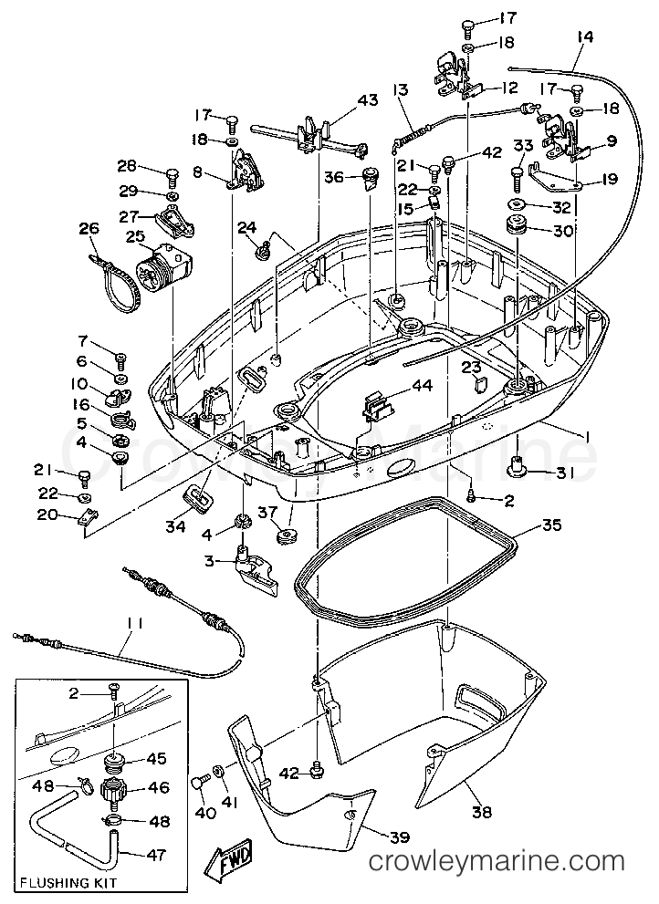 Yamaha Motors 225TURT - BOTTOM COWLING