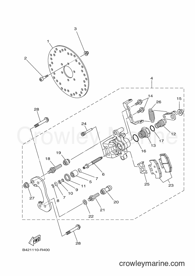 Yamaha Motors YXM700E (B42E) [010] - REAR BRAKE CALIPER 2