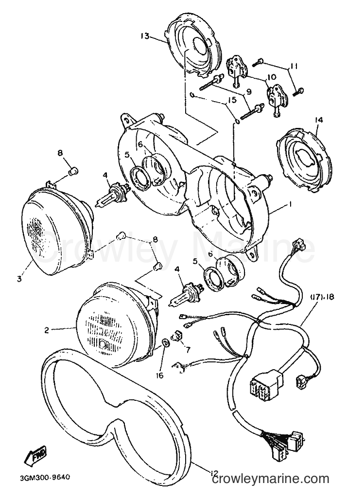 Yamaha Motors FZR1000 (3LG2) [999] - ALTERNATE FOR HEADLIGHT