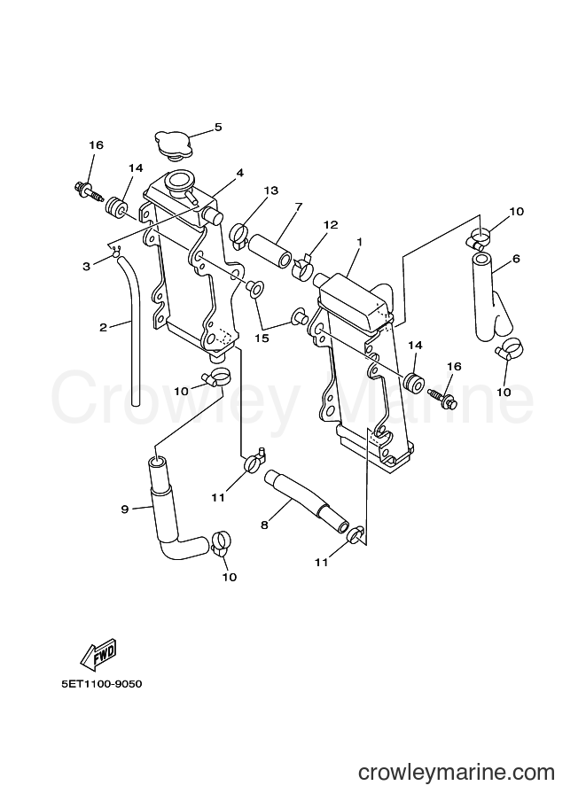 2000 Dirt Bike YZ125 - YZ125 (5HD2) [020] - RADIATOR & HOSE