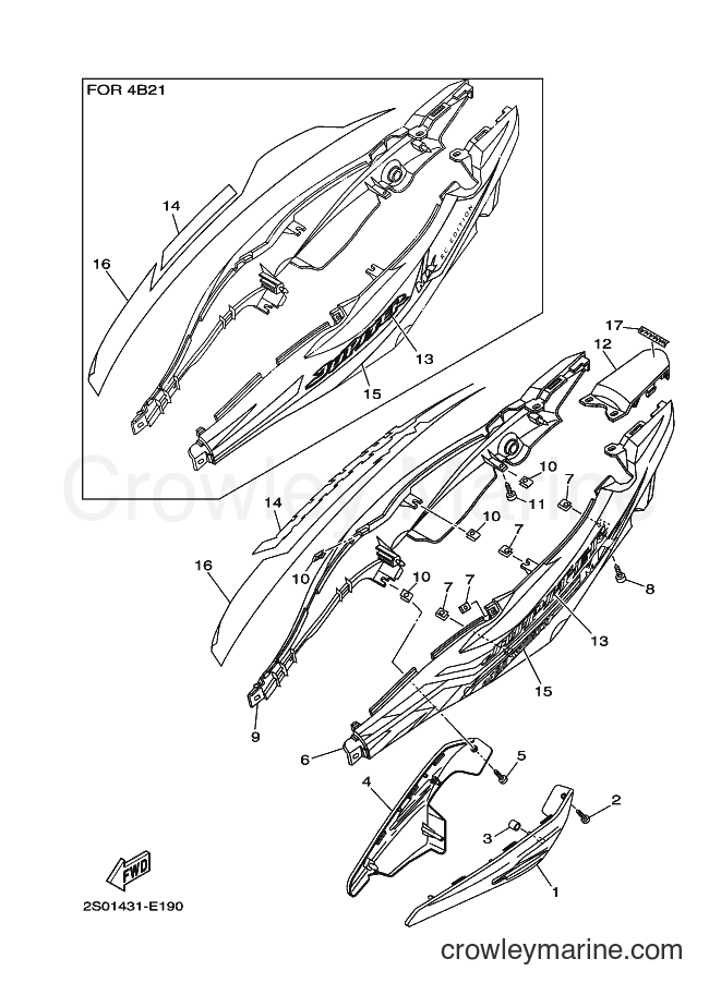 2006 Scooter T110SEC - T110SEC (4B21) [010] - SIDE COVER