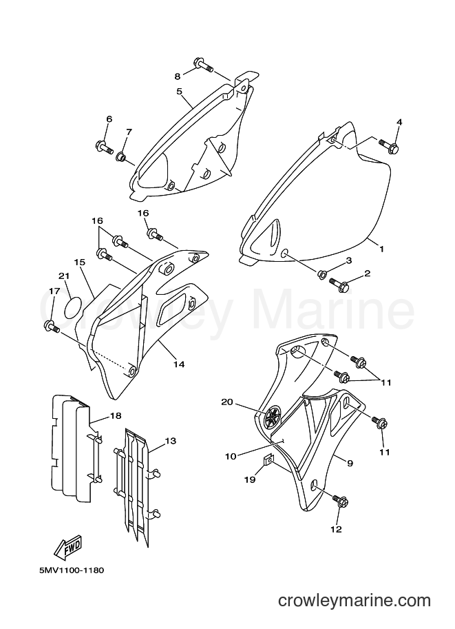 2001 Dirt Bike YZ250 - YZ250 (5MW2) [030] - SIDE COVER