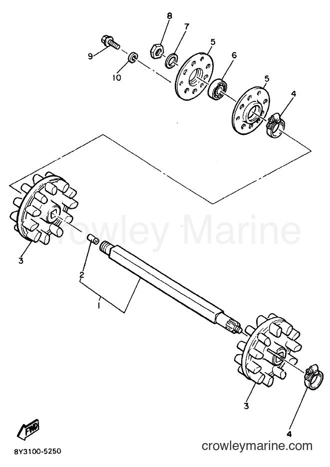 1988 Snowmobile EC340 - EC340 (84H0) [010] - TRACK DRIVE 1