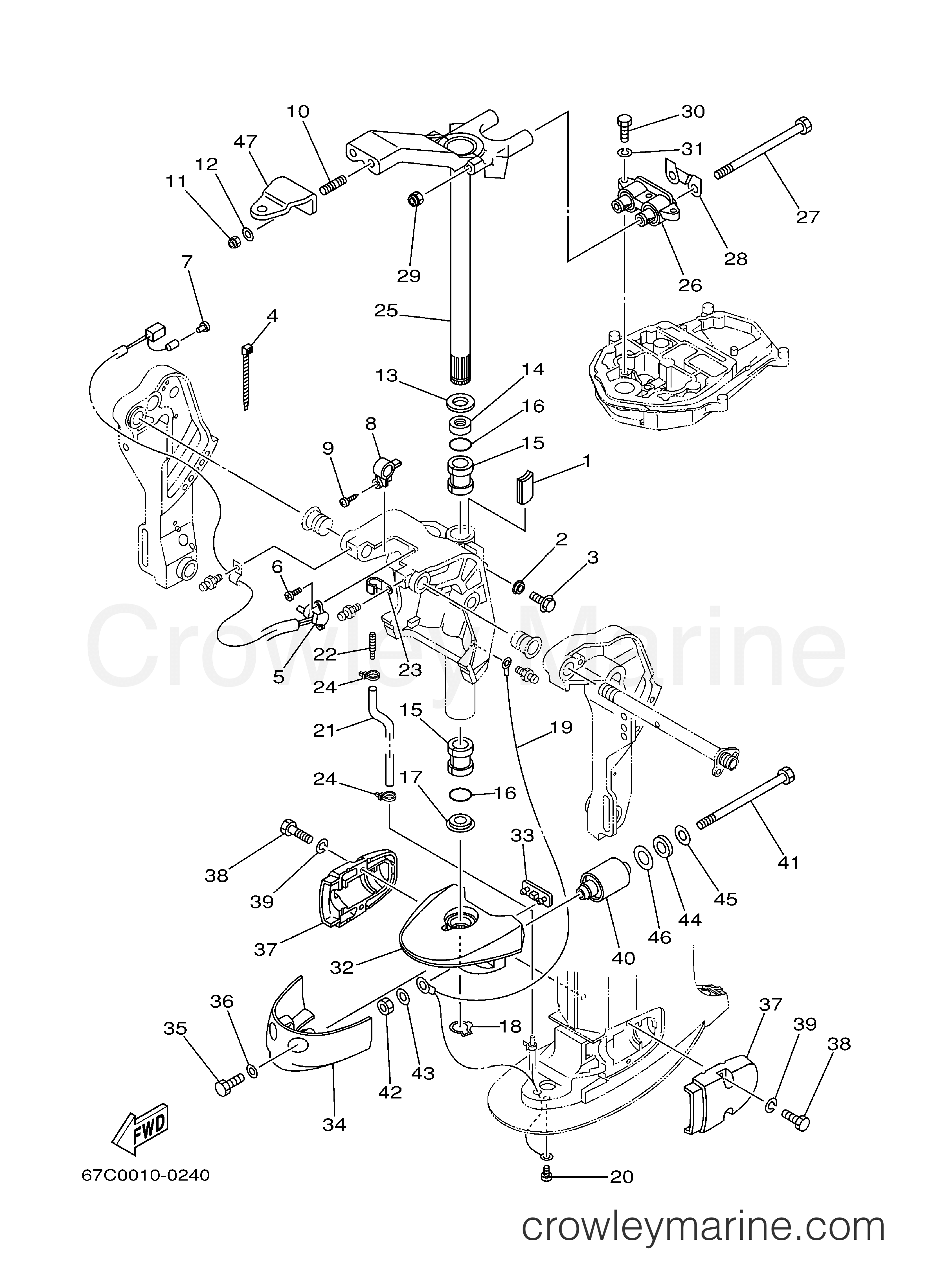 Yamaha Motors F40MLHZ - BRACKET 3