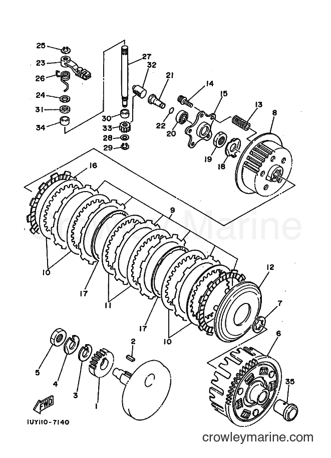 1988 ATV YFM350X - YFM350X (2XK0) [010] - CLUTCH