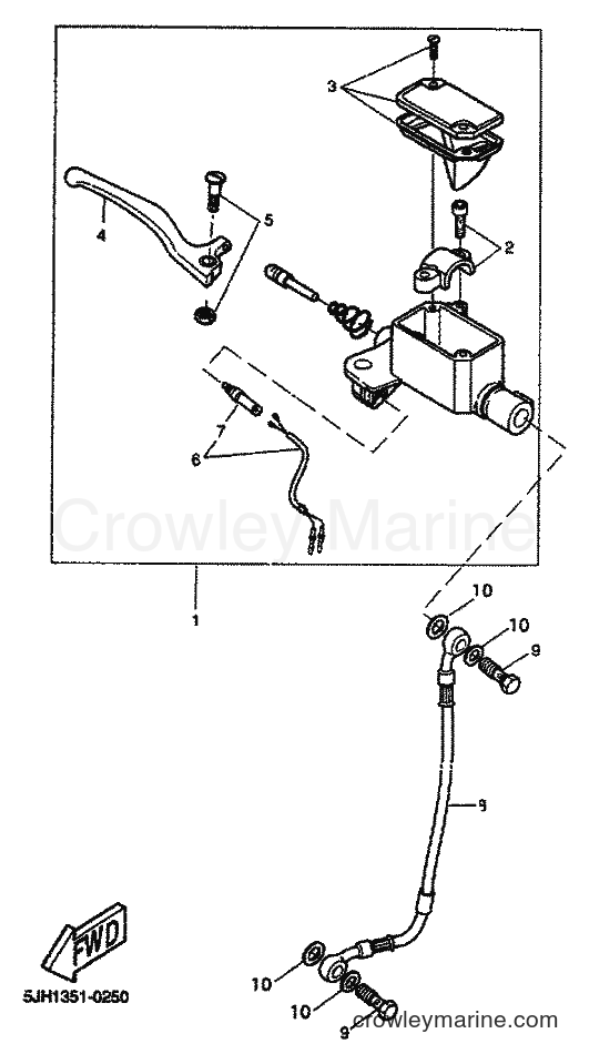 2001 Scooter EW50 - EW50 (5JH3) [020] - FRONT MASTER CYLINDER