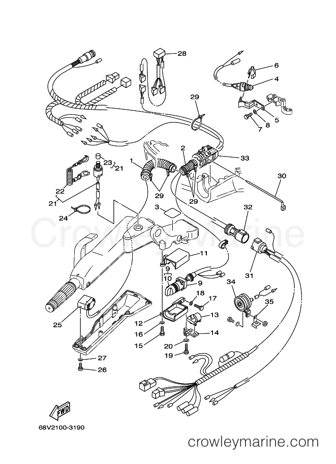 Yamaha Motors F115AETX (68V2) [080] - STEERING 2