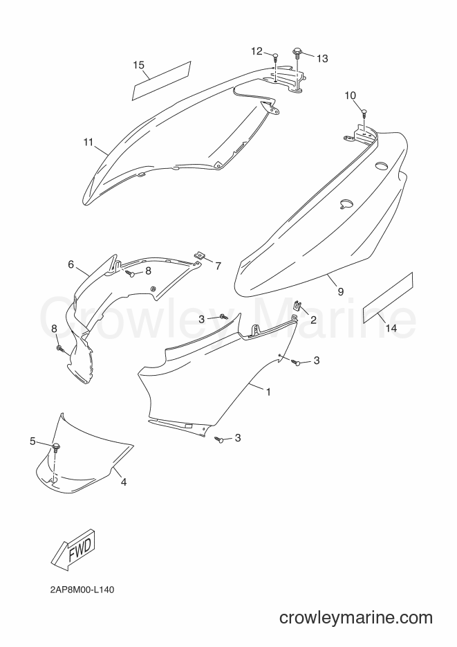 Yamaha Motors YN50E (2DK1) [050] - SIDE COVER