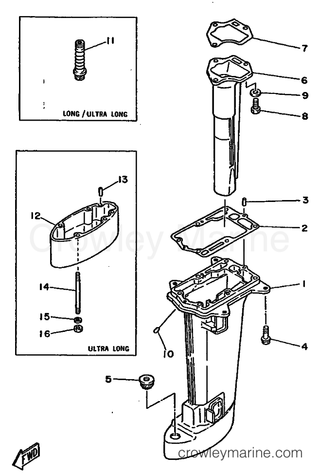 Yamaha Motors 6C (6H6) [999] - UPPER CASING