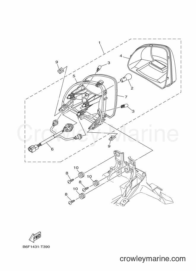 Yamaha Motors T115FL-2 (B6F2) [010] - TAILLIGHT